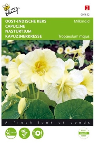 Tropaeolum majus Milkmaid Kapucínka, Nasturtium cca. 3g