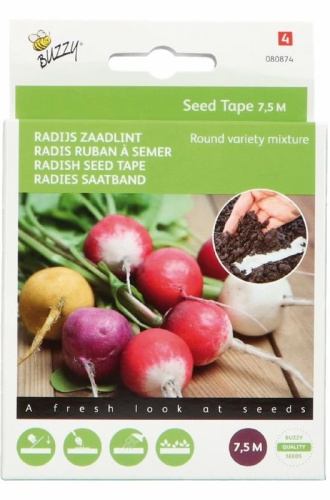 Farebná zmes reďkoviek na výsevnom pásiku cca 7,5 m