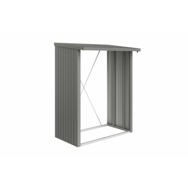Biohort sklad na drevo WoodStock® 230 kremeňovosivý metalický 229x102x199