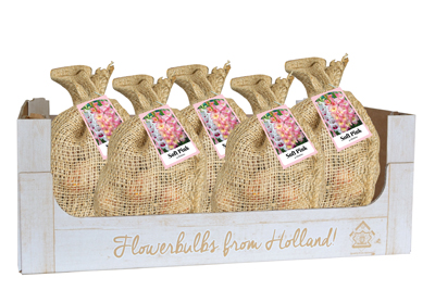 16 Jutových vreciek SOFT PINK