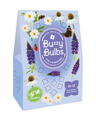 TAŠKA BUZZY Cibuľky / hľuzy BLUE-WHITE MIX - 5 ks