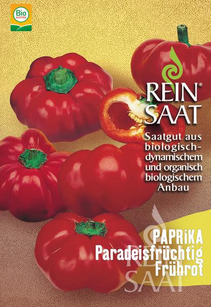 Paprika sladká BIO, rajčinová, Paradeisfrüchtig Frührot cca 40 semien