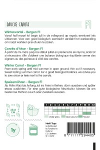 Mrkva neskorá, mrkva Bergen F1,